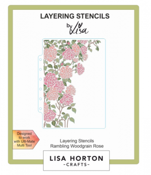 Rambling Rose Layering Stencils, 5x7
